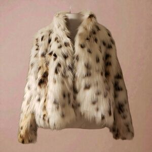 NEW! Leopard Print Faux Fur Jacket